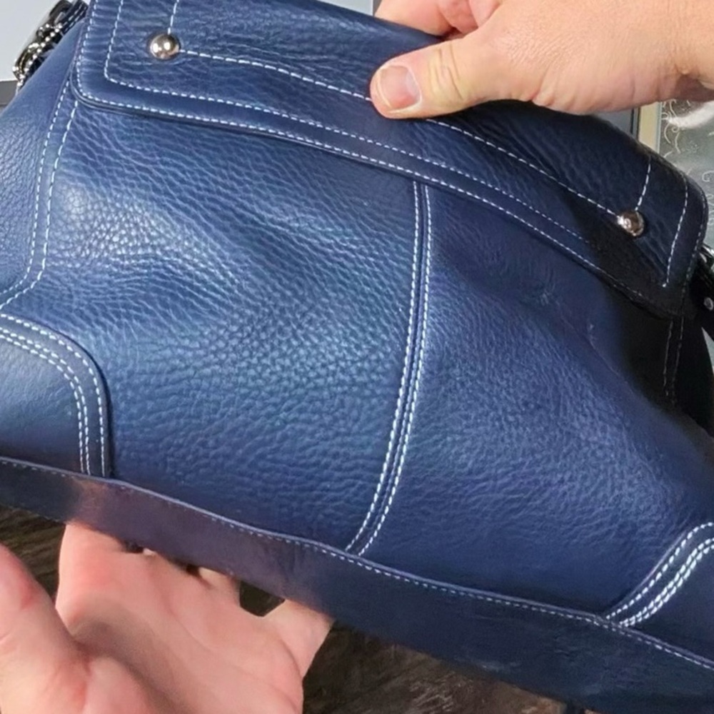 Coach Dark Blue Crossbody Bag Purse - Picture 5 of 13